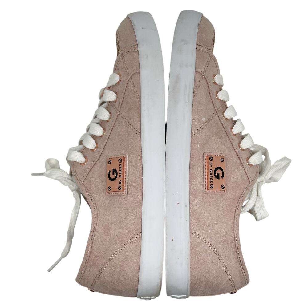 G by Guess Rose Gold Pink Mallory Glittered Sneakers Shoes Size 9.5 - Picture 5 of 8